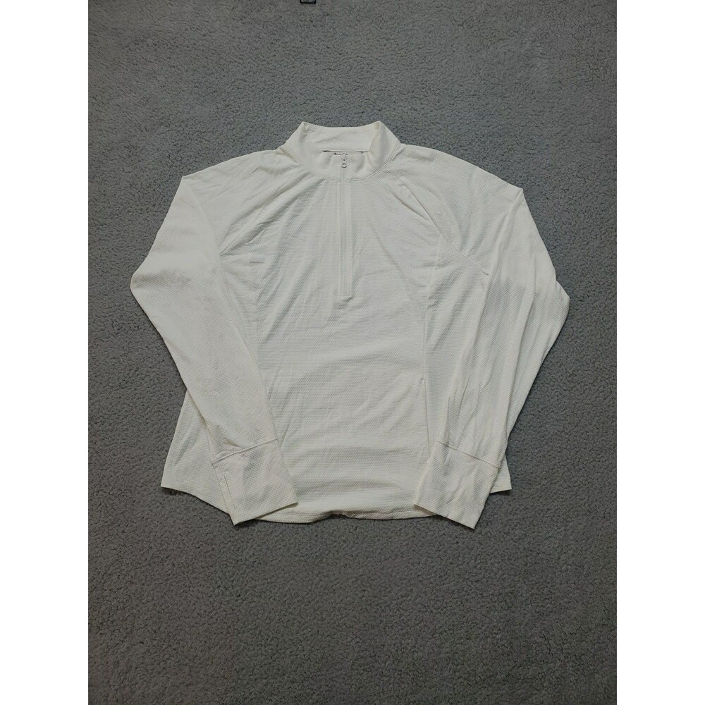 Tommy Bahama Women's Size L Golf Long Sleeve Zip Jersey White UPF